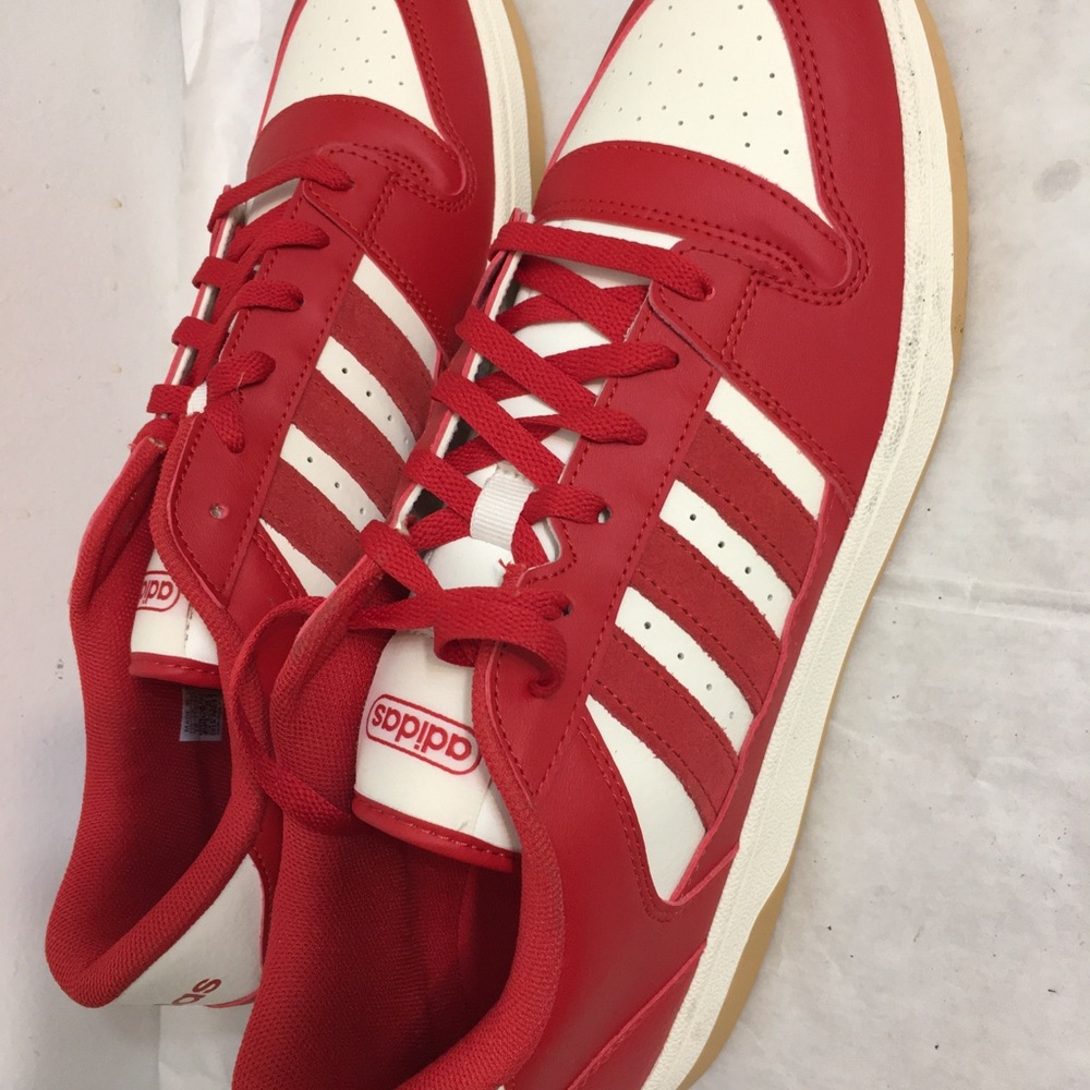 Adidas Red and White Sneakers Size 12. Brand new